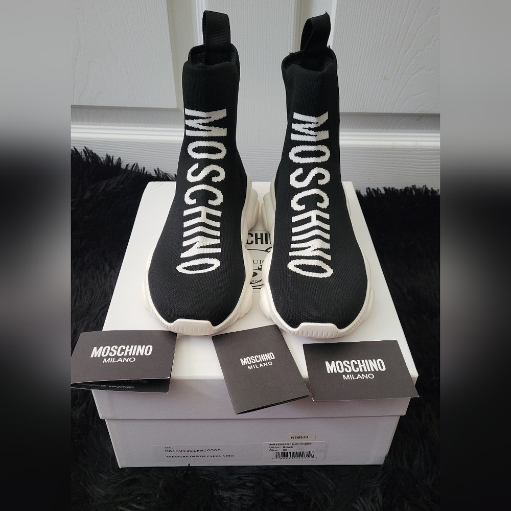 Moschino Teddy Sock Sneakers High Top
